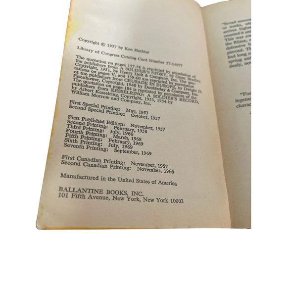 The Bridge at Remagen 1969 Ken Hechler A Story of World War II Ballentine - Picture 4 of 4